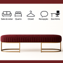 Ver imagem 6 de Recamier Glow 110cm Puff Moderno Premium Sala e Quarto:bordo