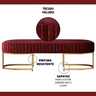 Recamier Glow 110cm Puff Moderno Premium Sala e Quarto:bordo - 4