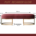 Ver imagem 5 de Recamier Glow 110cm Puff Moderno Premium Sala e Quarto:bordo