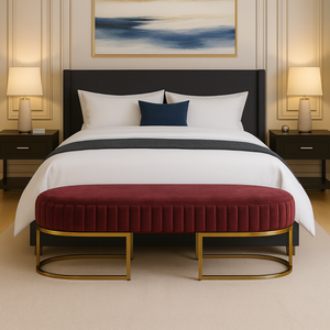 Recamier Glow 110cm Puff Moderno Premium Sala e Quarto:bordo