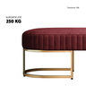 Recamier Glow 110cm Puff Moderno Premium Sala e Quarto:bordo - 3