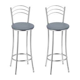 Kit 2 Banquetas Cromadas Bc26-b A144 - 1