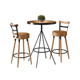 Conjunto Mesa Bistrô e 2 Banquetas Moscou Salaone - 2 Conjunto Mesa Bistrô e 2 Banquetas Moscou Salaone - 2