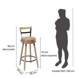 Conjunto Mesa Bistrô e 2 Banquetas Moscou Salaone - 7 Conjunto Mesa Bistrô e 2 Banquetas Moscou Salaone - 7