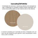 Ver imagem 5 de Painel para TV até 75 Polegadas com MDF 200CMX168CM LED Orgânico Lumiere Bege Carvalho/Off White