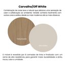 Ver imagem 5 de Painel para TV até 75 Polegadas com MDF 200cmx168cm Led Orgânico Lumiere Bege Carvalho/Off White