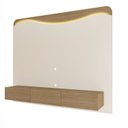 Ver imagem 3 de Painel para TV até 75 Polegadas com MDF 200CMX168CM LED Orgânico Lumiere Bege Carvalho/Off White