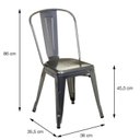 Ver imagem 5 de Kit 4 Cadeiras para Sala de Jantar Retrô em Aço