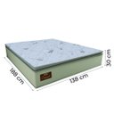 Ver imagem 2 de Colchão Casal Molas Ensacadas Pillow Top Diamante 138x188x30cm Branco / Bege Gazin