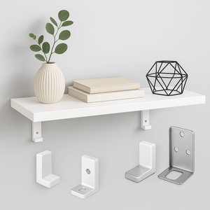 Prateleira Mdf 400x150 Branca – Completa com Cantoneiras e Parafusos para Instalação