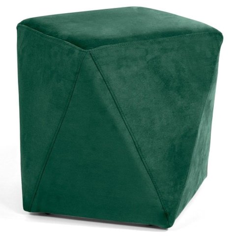Puff Decorativo Ametista B-303 Veludo Verde - Domi