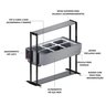 Buffet Térmico Aquecido 6 Cubas com Tampa 127v BF611 - 2