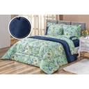 Ver imagem 3 de Kit edredom king 03 peças dupla face 260cm x 240cm deixe sua cama elegante luxo