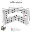 Ver imagem 3 de Armário de Cozinha Completa de Canto 549 cm Branco/Verde Vik Madesa 01
