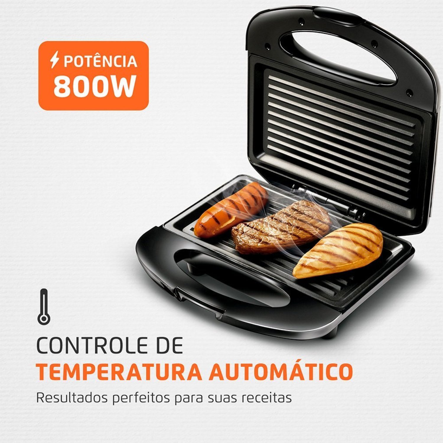 Grill e Sanduicheira Premium 800w 220v S-07 Mondial - 6