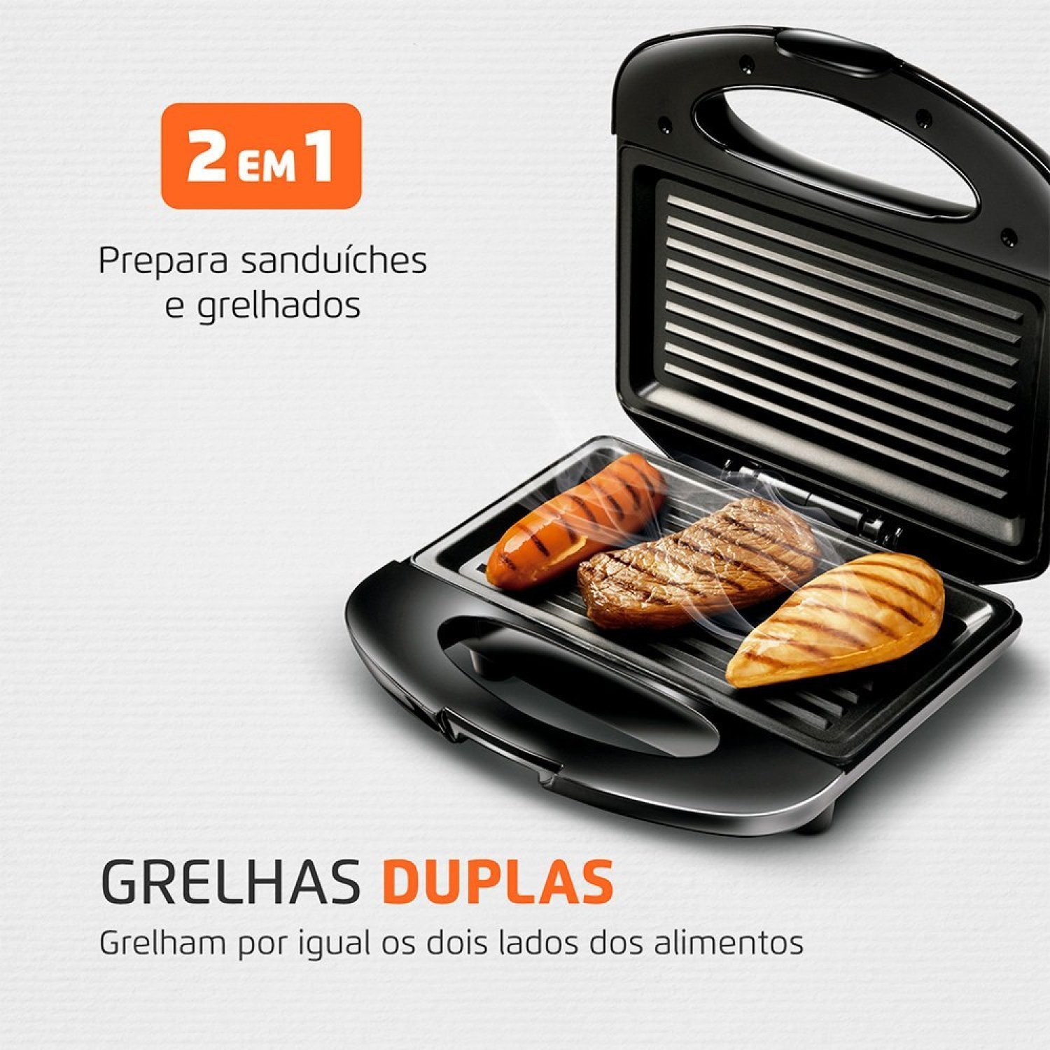 Grill e Sanduicheira Premium 800w 220v S-07 Mondial - 3