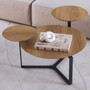 Ver imagem 2 de Mesa de Centro para Sala de Estar 3 em 1 Pés Metálicos Dari A03 Hanover Preto - Lyam Decor