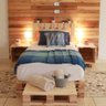 Cabeceira de Madeira Pallet para Cama de Solteiro - 1