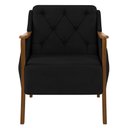 Ver imagem 5 de Kit Namoradeira 135cm e 2 Poltronas Decorativas Capitonê Lapa M22 Veludo Preto - Mpozenato