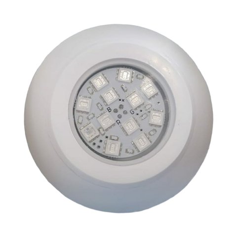 Kit 2 Spot Refletor Abs 6w Rgb Colorido Smd Blindado a Prova D Agua