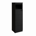 Ver imagem 3 de Armário Arquivo Escritório F5 Nicho 4 Gavetas com Chave 1 Prateleira MDP Preto F5 Office