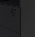 Ver imagem 4 de Armário Arquivo Escritório F5 Nicho 4 Gavetas com Chave 1 Prateleira MDP Preto F5 Office