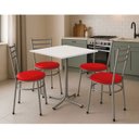 Ver imagem 3 de Conjunto Mesa Cinza 70x70cm Tampo Branco com 4 Cadeiras Epoxi