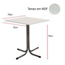 Ver imagem 4 de Conjunto Mesa Cinza 70x70cm Tampo Branco com 4 Cadeiras Epoxi