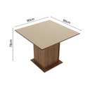 Ver imagem 2 de Mesa Quadrada Tampo de Madeira Rustic Crema Madesa