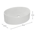 Ver imagem 2 de Cuba Sobrepor Banheiro Oval 33x11x35cm Multimóveis Cr10149 Branco