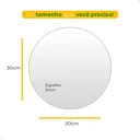 Ver imagem 5 de Espelho Decorativo Redondo para Escritório Sala Quarto Banheiro com Led Quente 30cm + Suporte