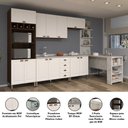 Ver imagem 5 de Armário de Cozinha Compacta 5 Peças com Tampo Bancada e Espaço para Forno Safira Luciane Móveis