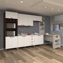 Ver imagem 1 de Armário de Cozinha Compacta 5 Peças com Tampo Bancada e Espaço para Forno Safira Luciane Móveis