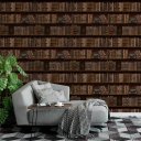 Ver imagem 2 de Papel de Parede Temático Estante de Livros - 1,50x0,50m