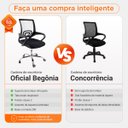 Ver imagem 2 de Kit 2 Cadeiras Begônia Tela Mesh Pretas Ergonômicas para Escritório e Home Office