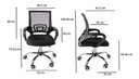 Ver imagem 4 de Kit 2 Cadeiras de Escritorio Begonia Tela Mesh Ergonomico - Preto