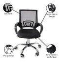 Ver imagem 2 de Kit 2 Cadeiras de Escritorio Begonia Tela Mesh Ergonomico - Preto