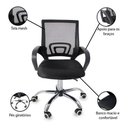 Ver imagem 2 de Kit 2 Cadeiras de Escritorio Begonia Tela Mesh Ergonomico - Preto