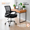 Ver imagem 4 de Kit 2 Cadeiras Begônia Tela Mesh Pretas Ergonômicas para Escritório e Home Office