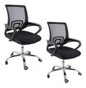 Ver imagem 1 de Kit 2 Cadeiras de Escritorio Begonia Tela Mesh Ergonomico - Preto