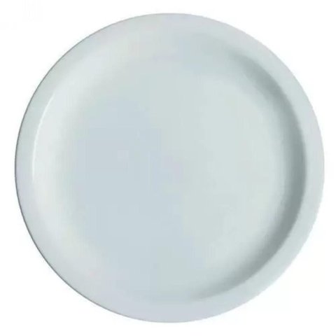 Conjunto 28 Pratos de Sobremesa Branco Ceramica - Porcelart