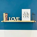 Ver imagem 1 de Prateleira de Parede Bracket Industrial 90cm Natural e Preto
