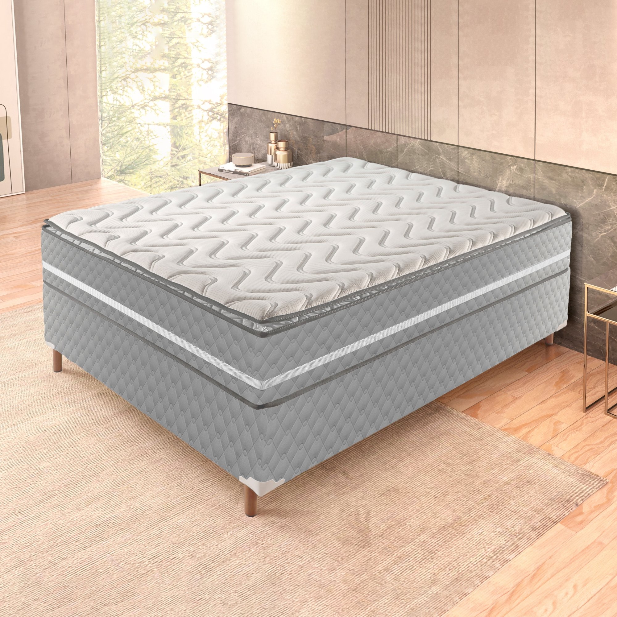 Colchão Casal Uniface Zurique 30cmx138cmx188cm Paropas By Ecosono - 1