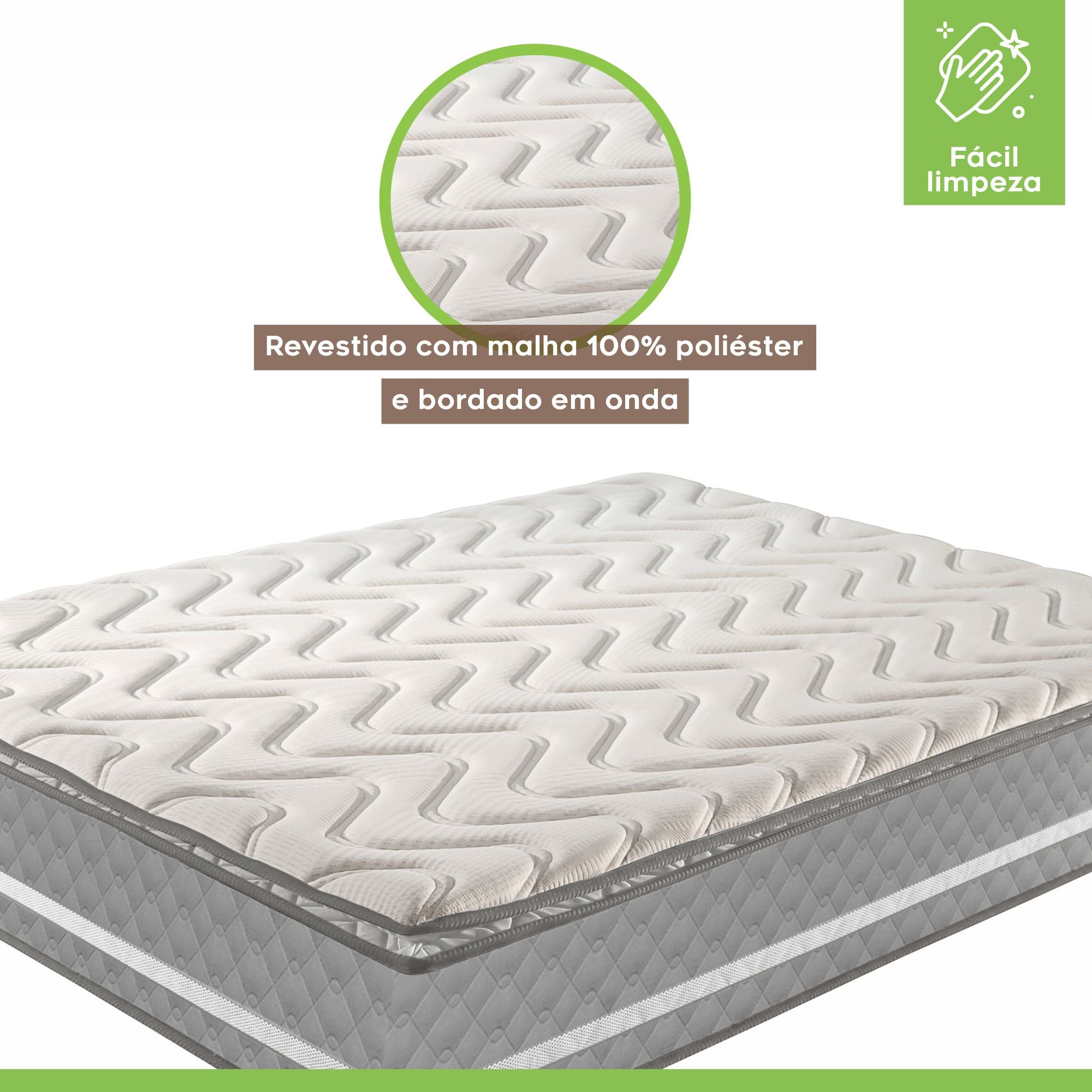 Colchão Casal Uniface Zurique 30cmx138cmx188cm Paropas By Ecosono - 5