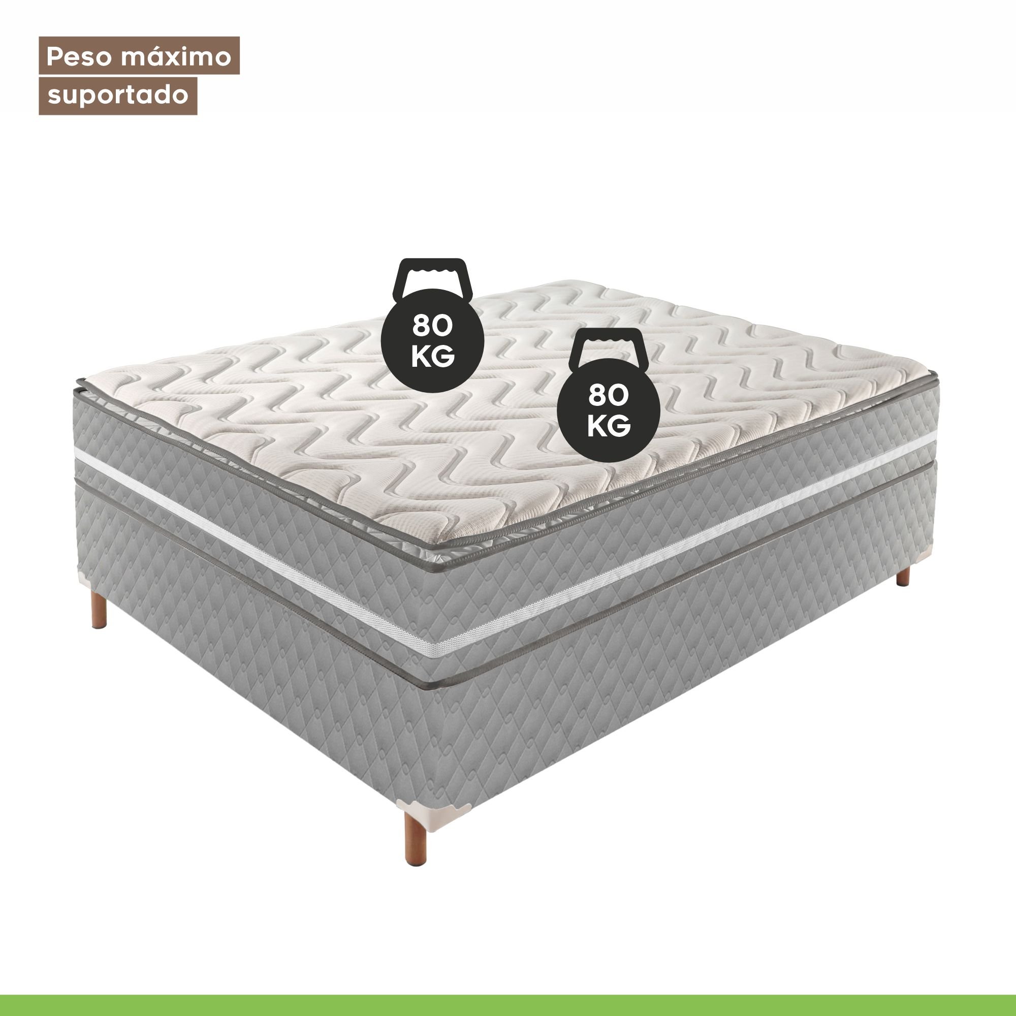 Colchão Casal Uniface Zurique 30cmx138cmx188cm Paropas By Ecosono - 6