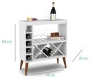 Ver imagem 2 de Adega Estilo Retrô para Bebidas com Pés Palito Style - Branco - Comprar Móveis em Casa