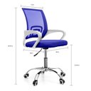 Ver imagem 4 de Cadeira de Escritório com Base Cromada Prizi Essencial