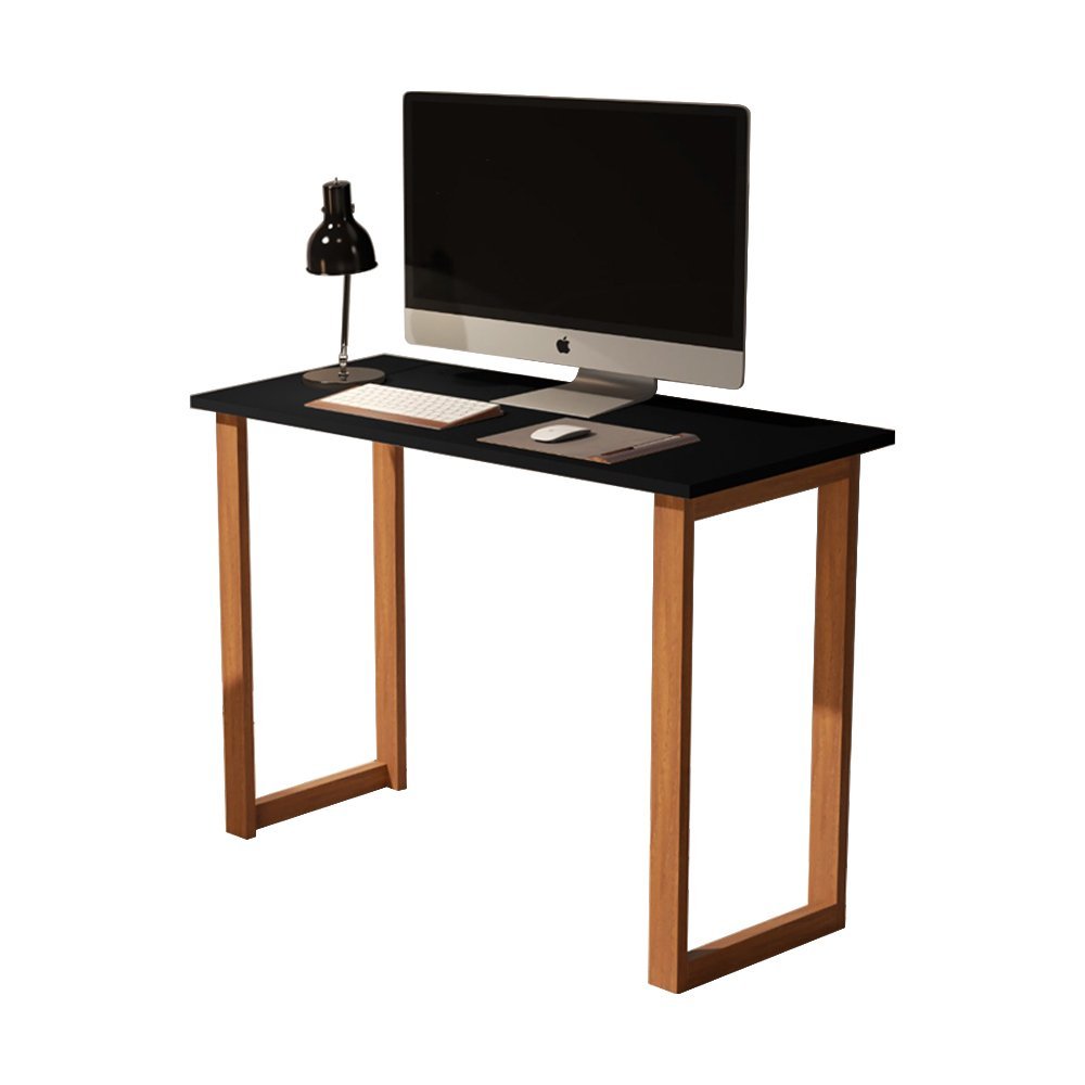 Mesa Escrivaninha para Estudo Pés em Madeira Bahamas 76 Preto - 2