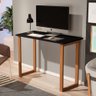 Mesa Escrivaninha para Estudo Pés em Madeira Bahamas 76 Preto - 1