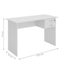 Ver imagem 3 de Escrivaninha e Armário para Escritório Mesa de Computador Faroé 2 Portas 2 Gavetas MDP 120cm